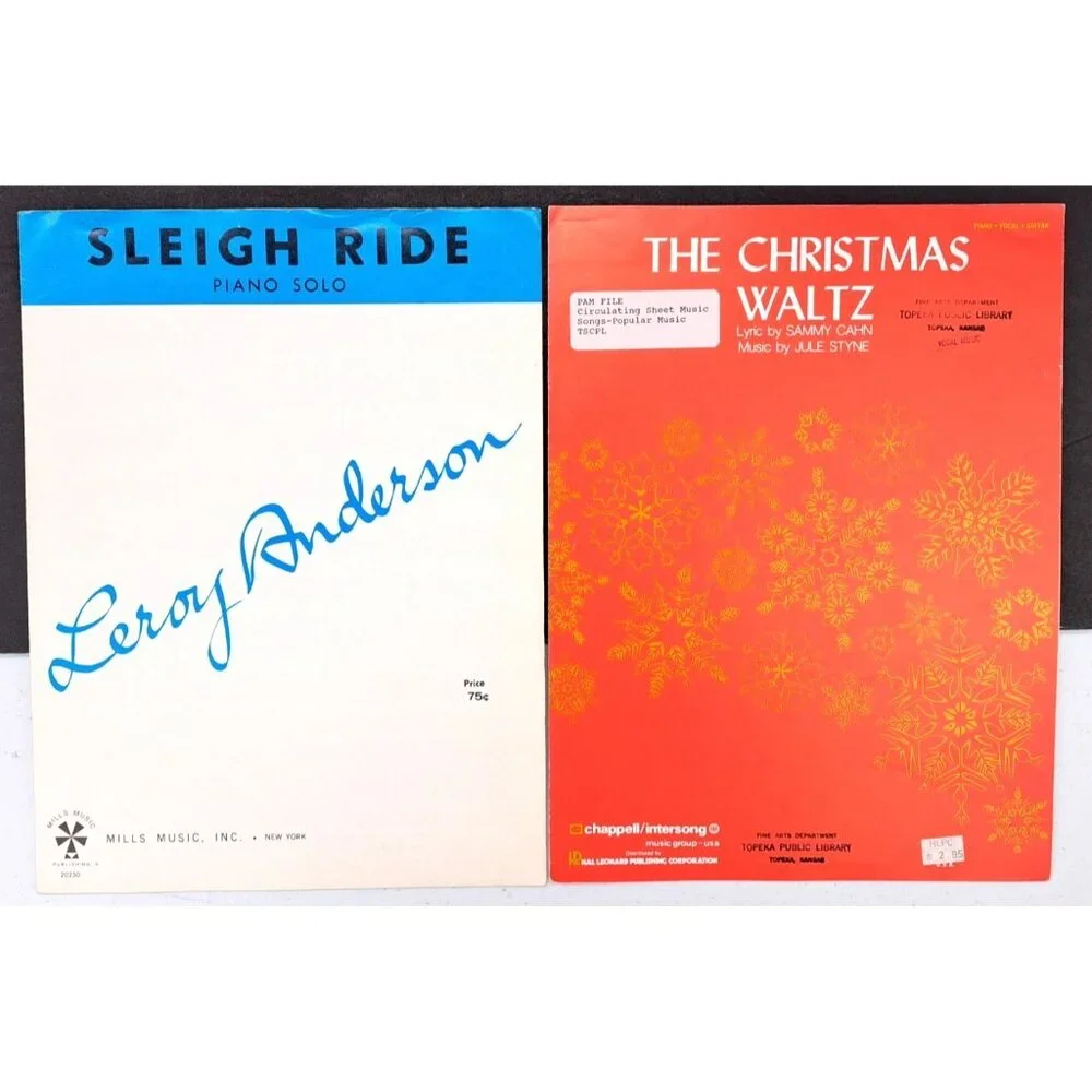 Vintage Christmas Sheet Music Lot Bundle Holiday Rudolph Baroque Silent Night - Picture 2 of 13